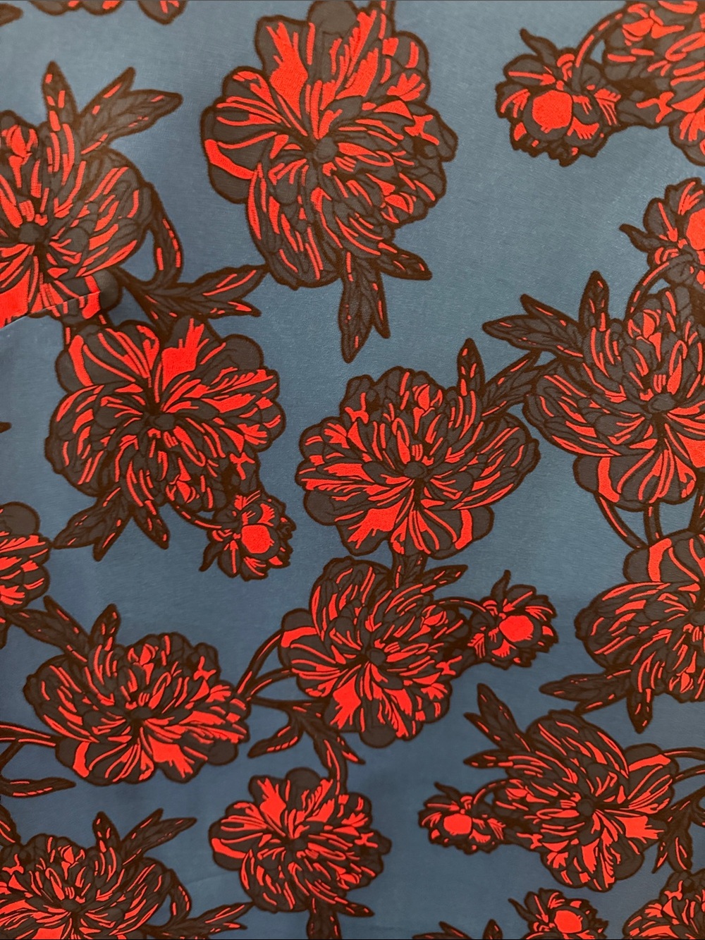 J. Crew Cobalt Blue Short Sleeve with Pink Floral Motif Dress - Picture 2 of 4